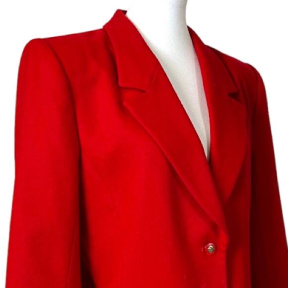 Pendleton Blazer Vintage Two Button 100% Virgin Wool Classic Red Women’s Size 10 - Picture 6 of 11